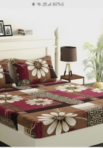 Printed Double Bedsheet with 2 Pillow Covers