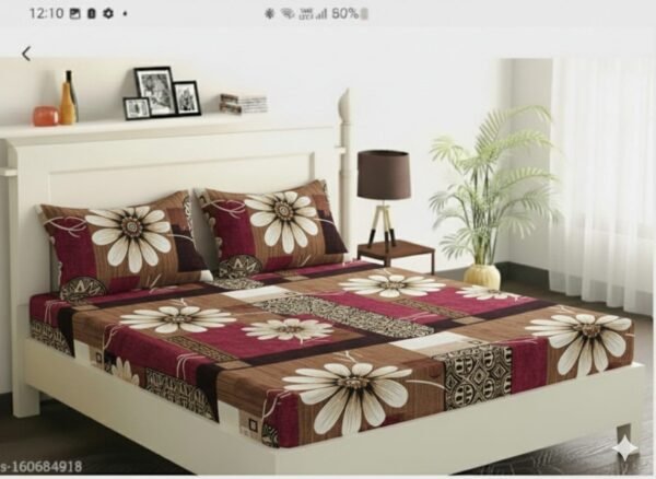Printed Double Bedsheet with 2 Pillow Covers