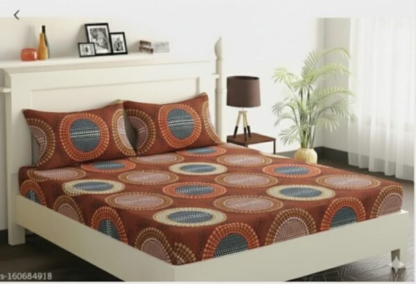 Printed Double Bedsheet with 2 Pillow Covers