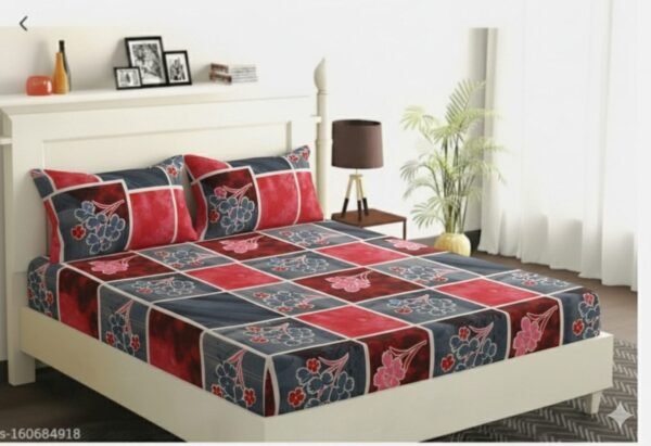 Printed Double Bedsheet with 2 Pillow Covers