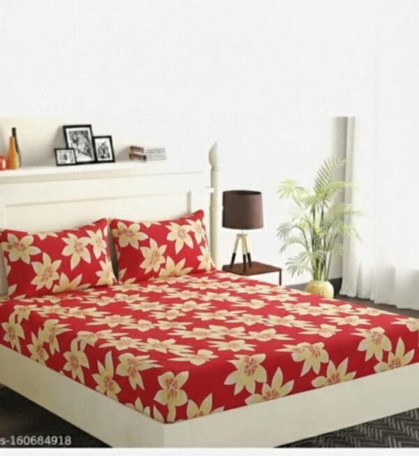 Printed Double Bedsheet with 2 Pillow Covers