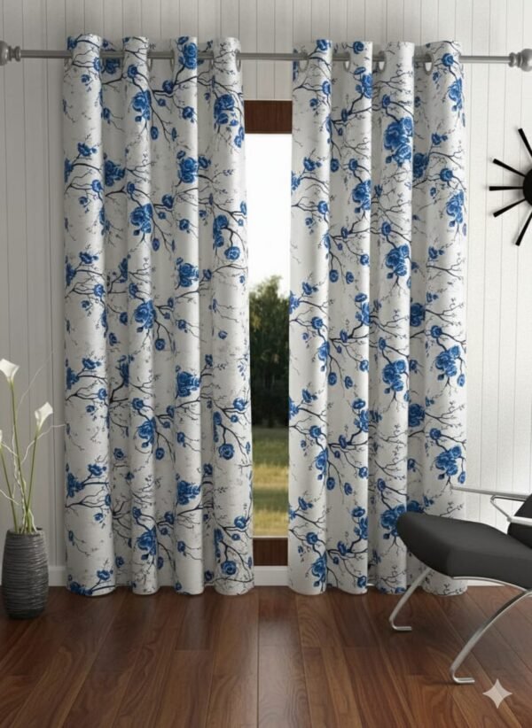 Door Curtains 1 Pieces punching design Eyelet Polyester - 7 Feet