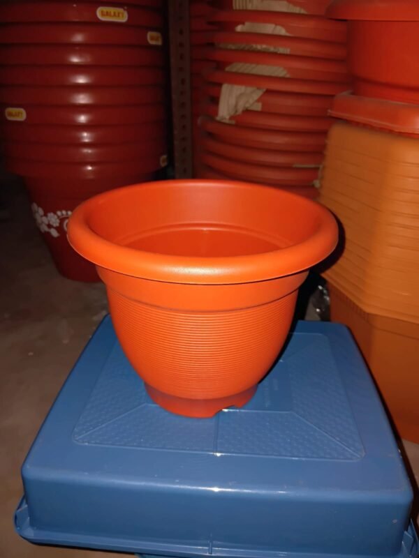 16" inch pack of 2 pcs flower and plants pots /gamla in plastic - Image 4