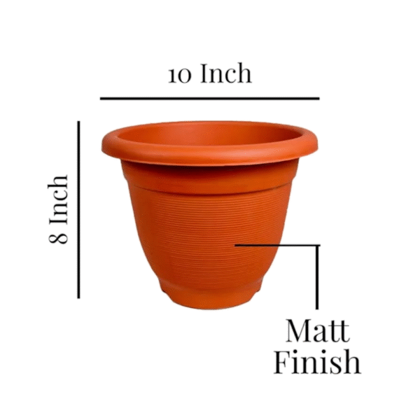 10" inch pack of 6 pcs flower and plants pots /gamla in plastic - Image 2